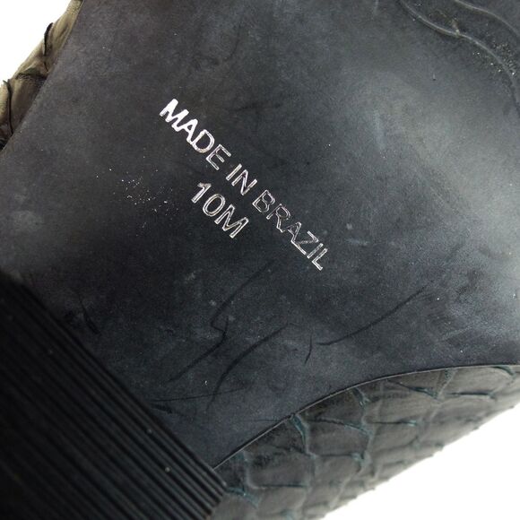 Matisse Boots Women 10M Black Snake Embossed Leather Pointed Toe Low Cut Western - Picture 12 of 13